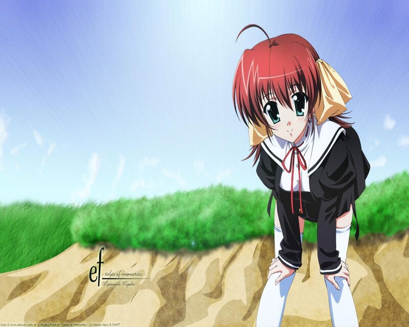 Anime girl in school uniform