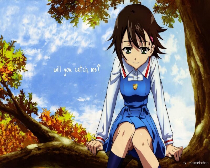 anime girl in school uniform