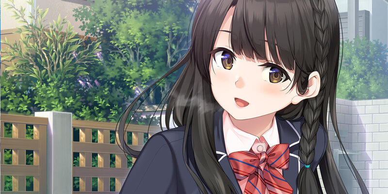 Anime Girl in School Uniform — Black, Calm, Afternoon, School Uniform, Braid