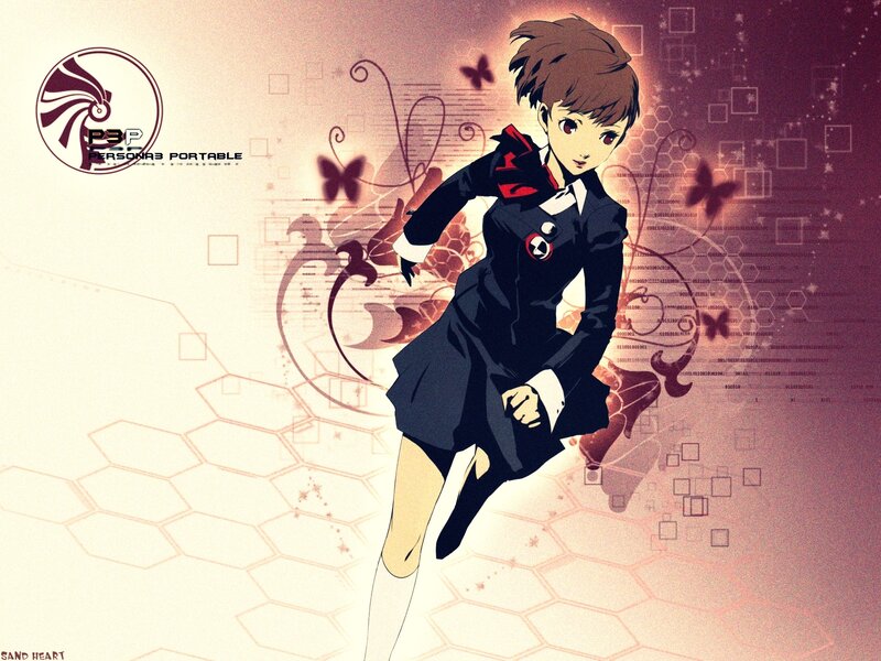 Anime Girl in School Uniform — Black, Dramatic, Butterflies