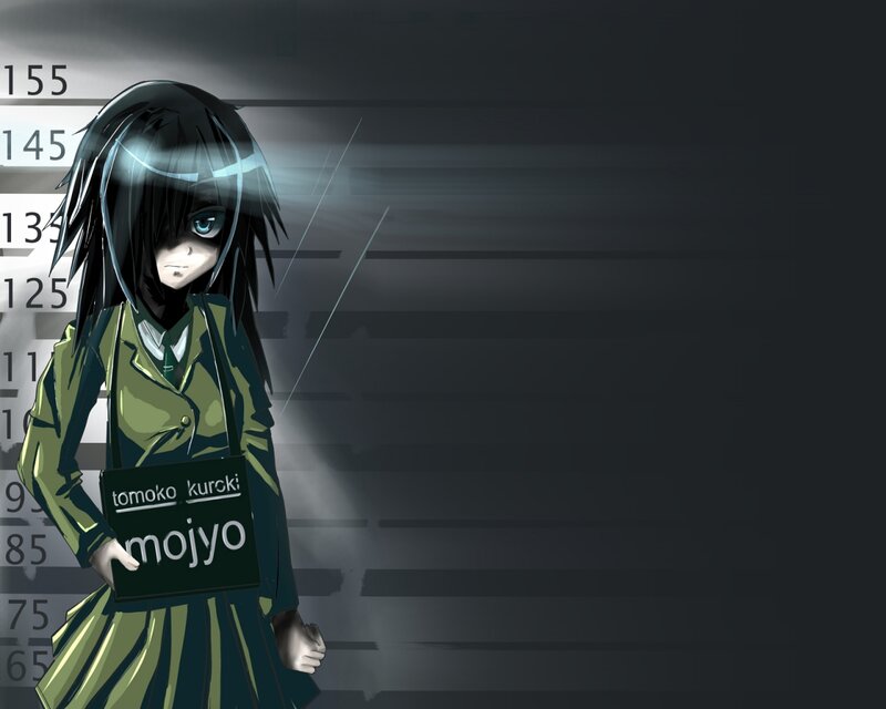 Anime Girl in School Uniform — Black, Dramatic, School Uniform, Height Chart