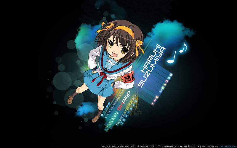 Anime Girl in School Uniform — Black, Dynamic