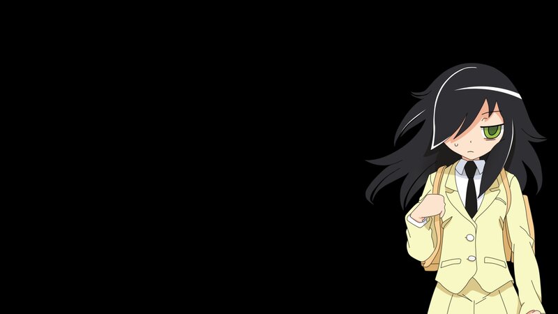Anime Girl in School Uniform — Black, Neutral, School Uniform, Backpack