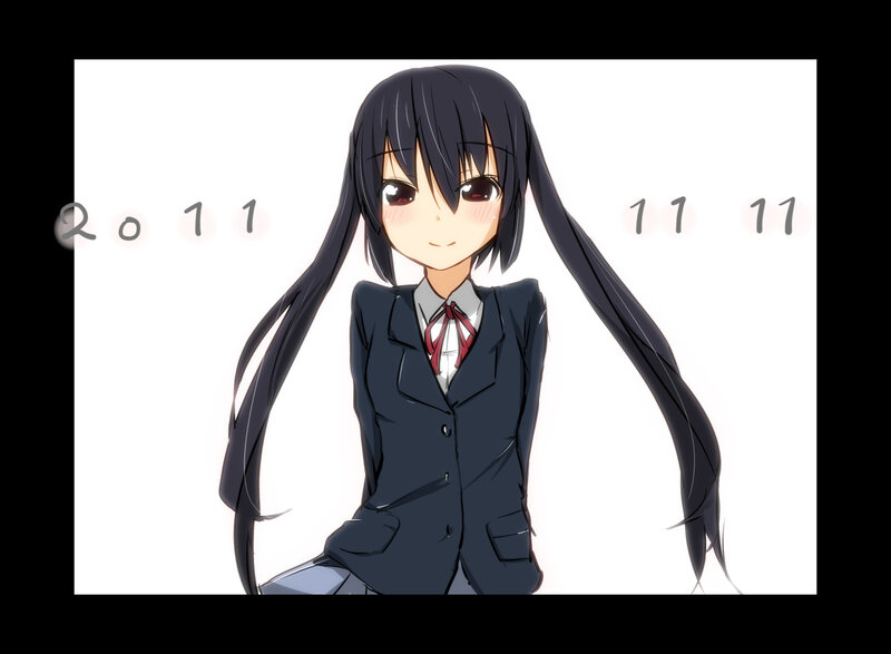 Anime Girl in School Uniform — Black, Neutral, School Uniform, Long Hair