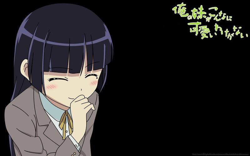 Anime Girl in School Uniform — Black, Playful, School Uniform, Blush