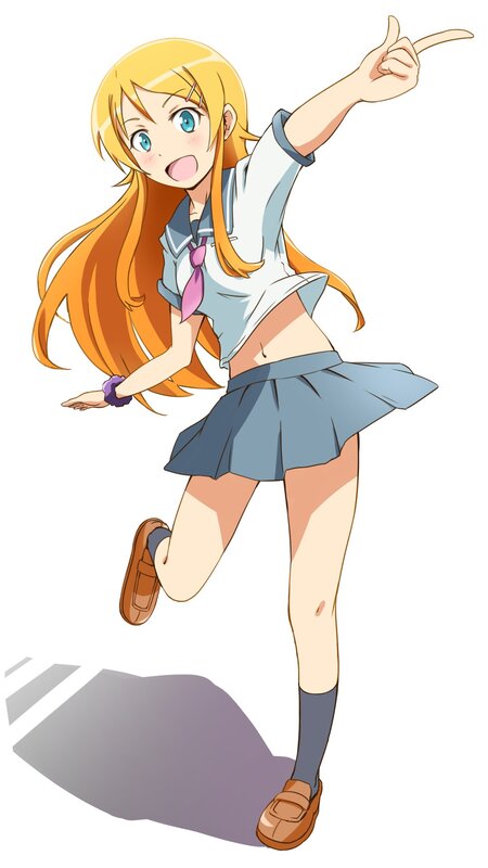 Anime Girl in School Uniform — Blonde