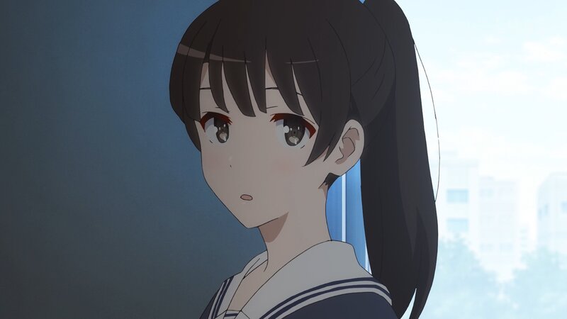 Anime Girl in School Uniform — Blue, Calm, Morning, School Uniform, Window