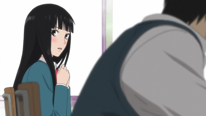 Anime Girl in School Uniform — Blue, Calm, School Desk