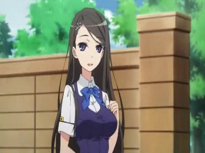 Anime Girl in School Uniform — Blue, Calm