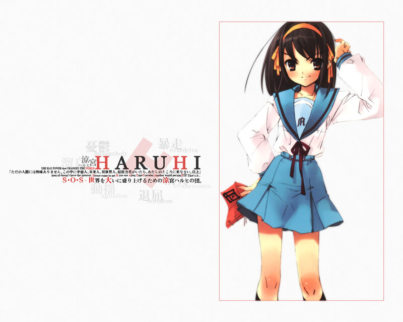Anime Girl in School Uniform — Blue, Cheerful, Manga
