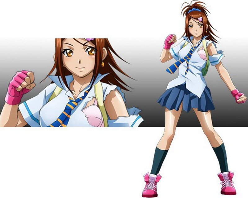 Anime Girl in School Uniform — Blue, Confident