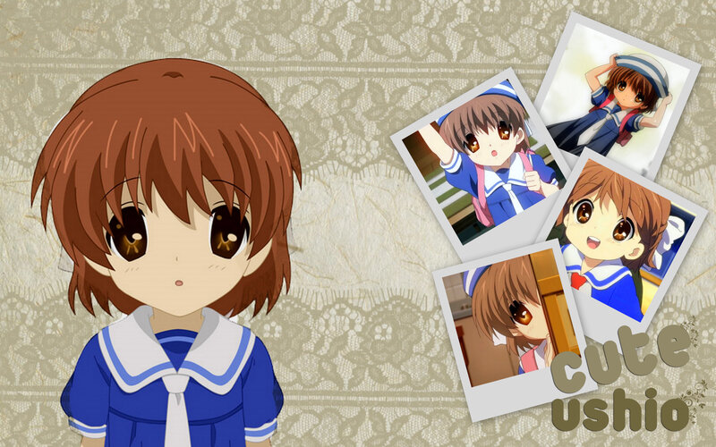 Anime Girl in School Uniform — Blue, Cute