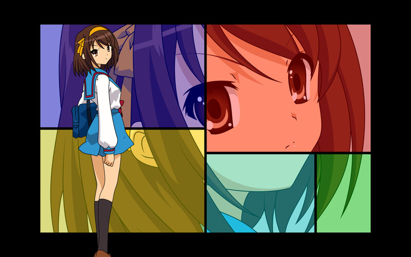 Anime Girl in School Uniform — Blue, Dramatic, School Uniform, Backpack