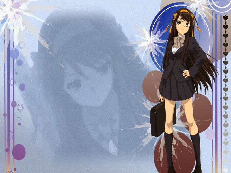 Anime Girl in School Uniform — Blue, Dramatic, School Uniform, Briefcase
