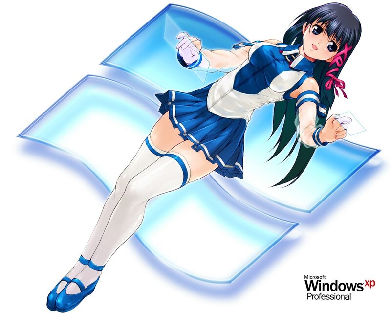 Anime Girl in School Uniform — Blue, Dynamic