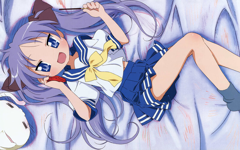 Anime Girl in School Uniform — Blue, Playful, Manga