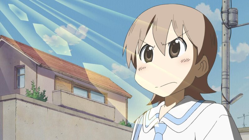 Anime Girl in School Uniform — Blue, Serene, Afternoon, House