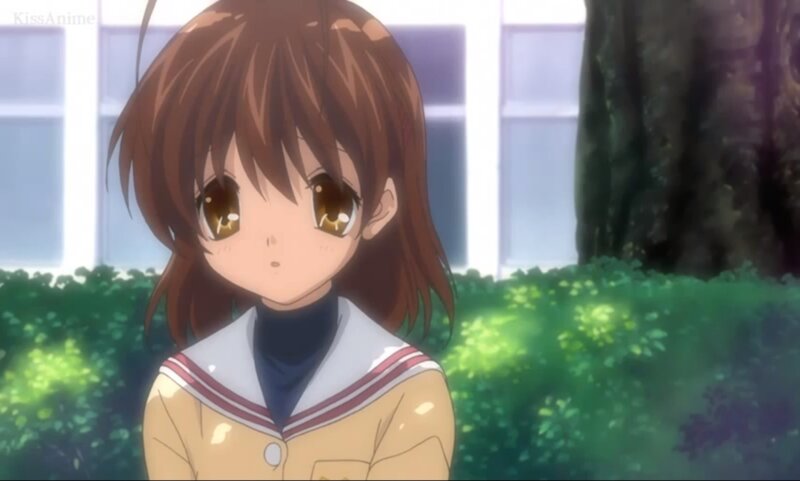 Anime Girl in School Uniform — Brown, Calm, Afternoon, School Uniform, Hedge