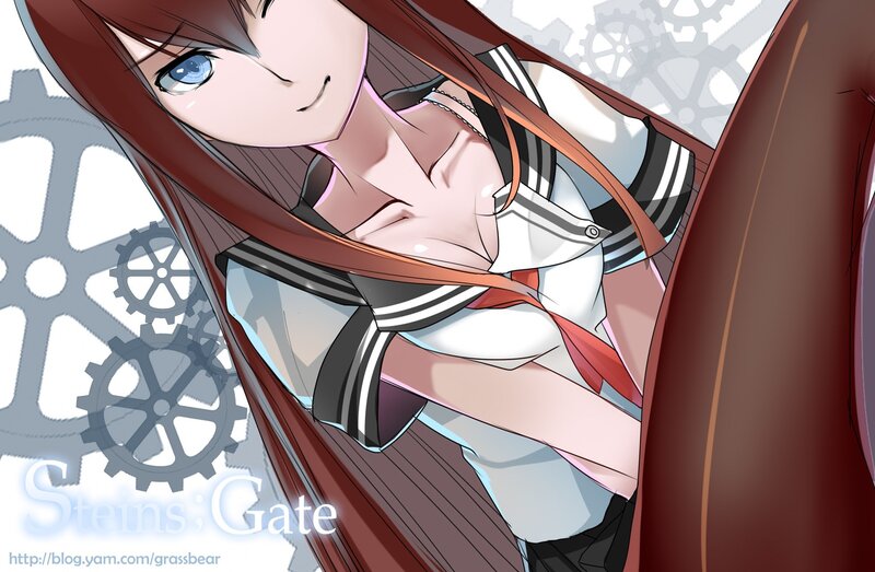 Anime Girl in School Uniform — Brown, Calm, Gears, School Uniform