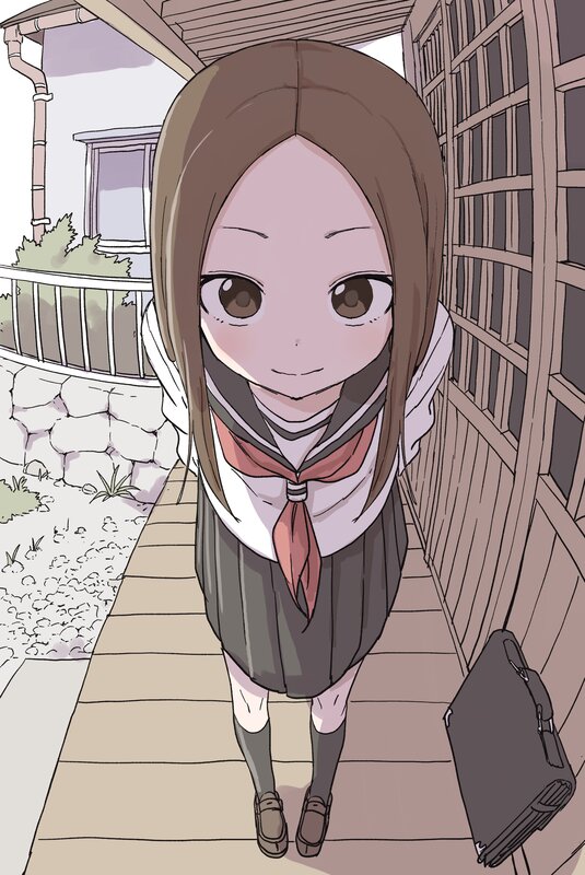 Anime Girl in School Uniform — Brown, Calm, Morning