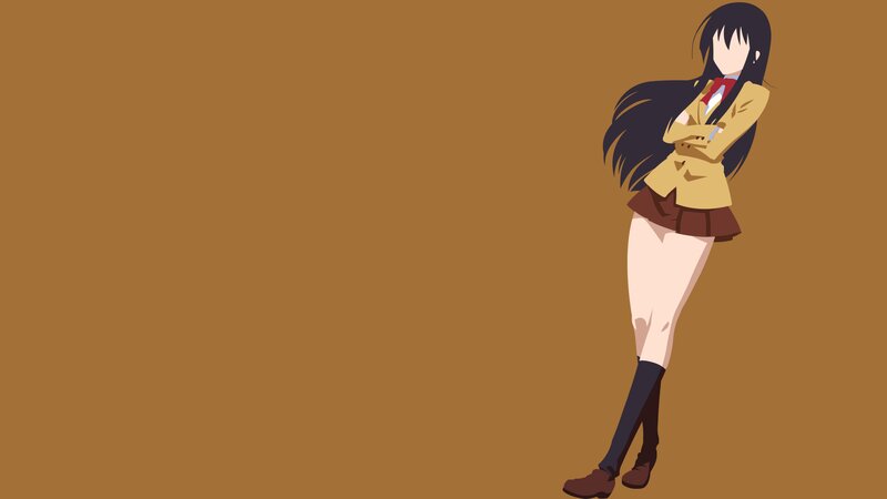 Anime Girl in School Uniform — Brown, Confident