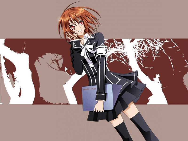 Anime Girl in School Uniform — Brown, Dramatic, School Uniform, Book