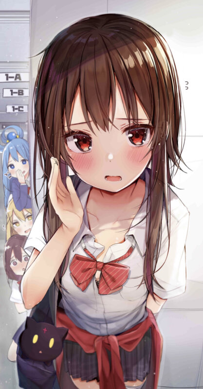 Anime Girl in School Uniform — Brown, Innocent, Manga