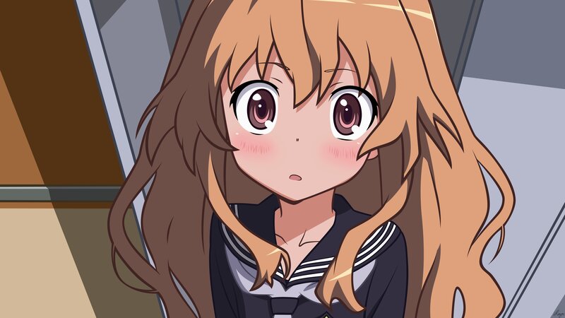 Anime Girl in School Uniform — Brown, Innocent