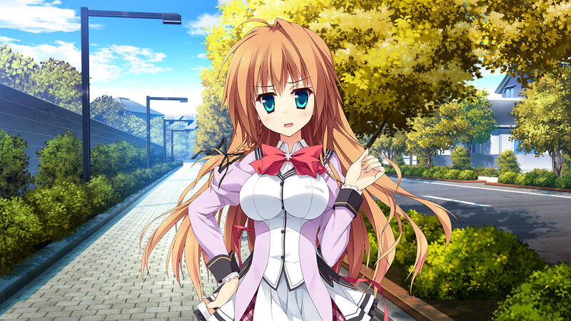 Anime Girl in School Uniform — Brown, Serene, Afternoon