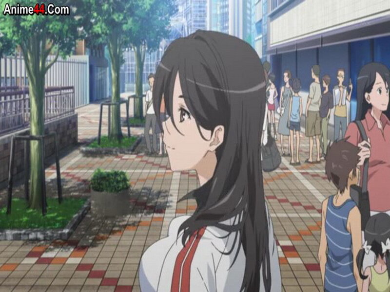 Anime Girl in School Uniform — Gray, Calm