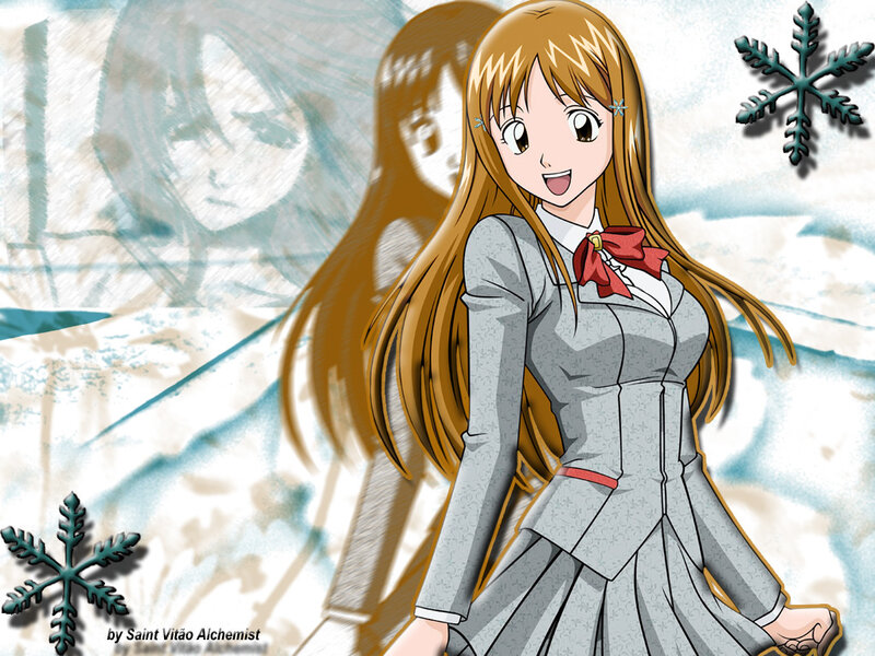 Anime Girl in School Uniform — Gray, Cheerful