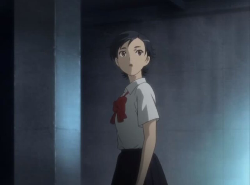 Anime Girl in School Uniform — Gray, Dramatic, School Uniform