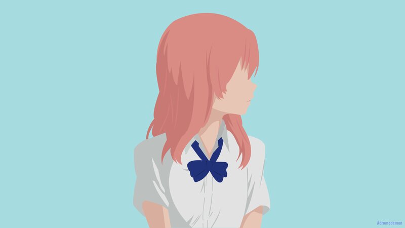 Anime Girl in School Uniform — Light Blue, Calm, School Uniform, Bow Tie