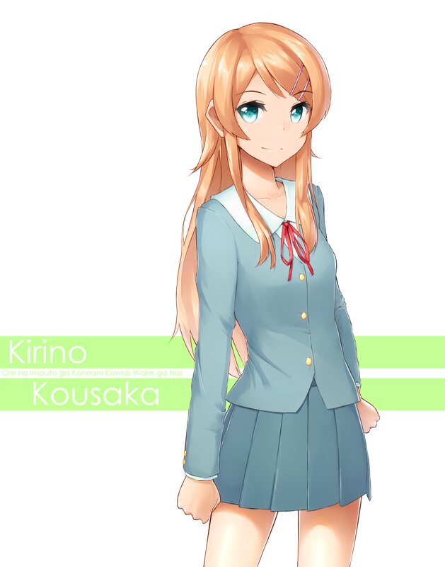 Anime Girl in School Uniform — Light Blue