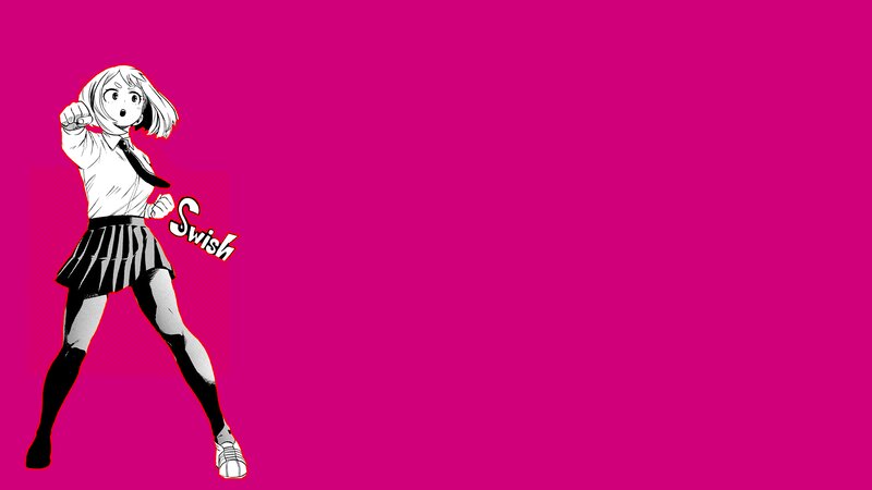 Anime Girl in School Uniform — Magenta
