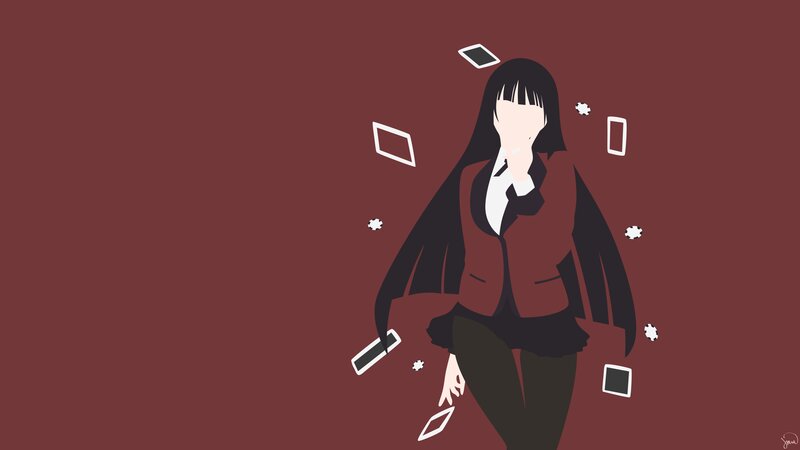 Anime Girl in School Uniform — Maroon, Dramatic
