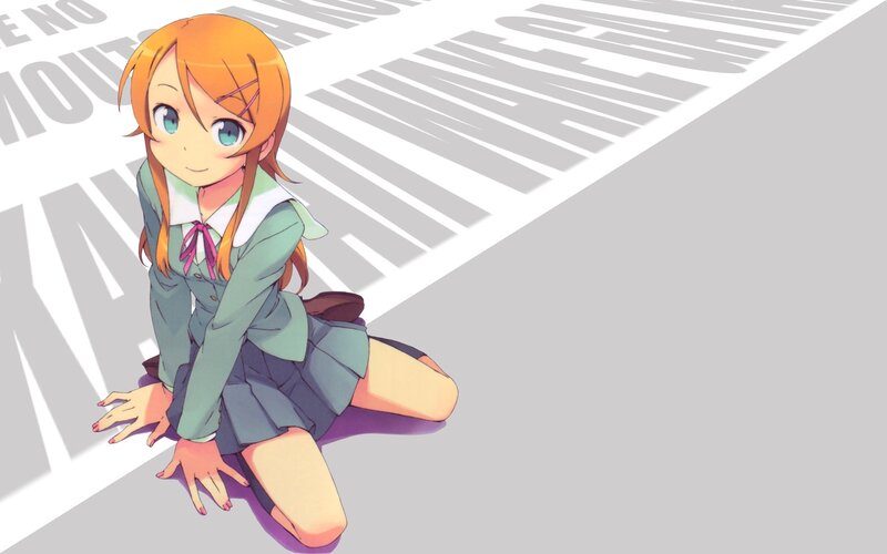 Anime Girl in School Uniform — Orange