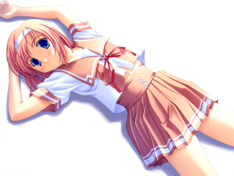 Anime Girl in School Uniform — Pink, Calm, School Uniform