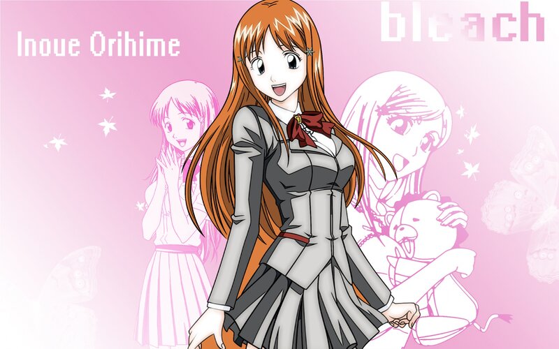 Anime Girl in School Uniform — Pink, Cheerful, School Uniform