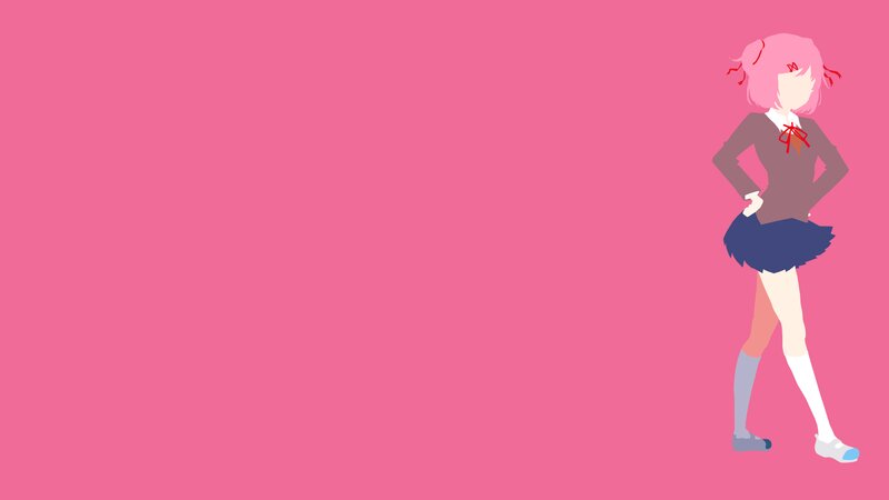 Anime Girl in School Uniform — Pink, Confident
