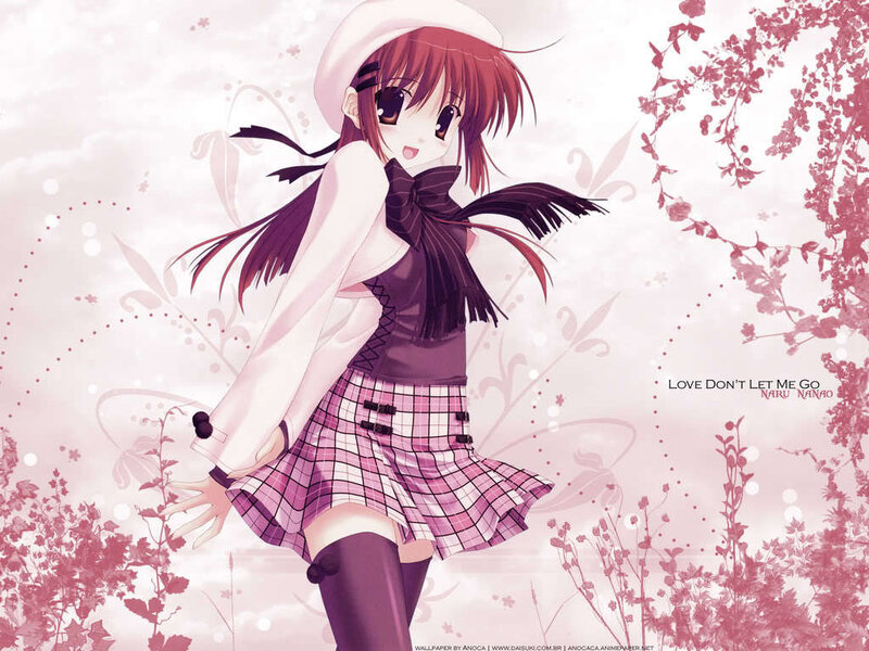 Anime Girl in School Uniform — Pink, Dreamy, Spring