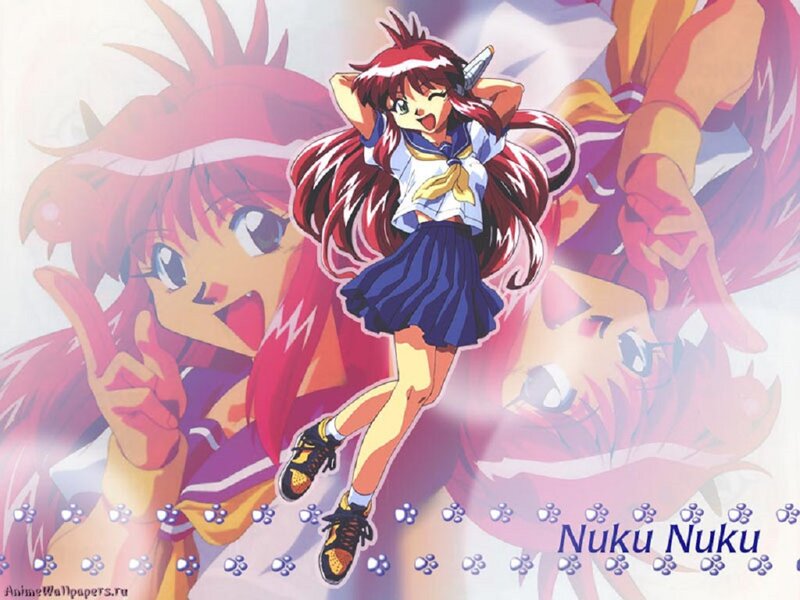 Anime Girl in School Uniform — Pink, Energetic, School Uniform, Red Hair