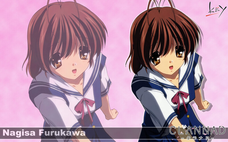 Anime Girl in School Uniform — Pink, Playful, School Uniform, Text Overlay