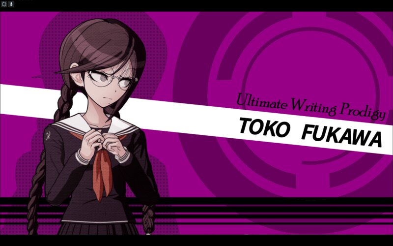Anime Girl in School Uniform — Purple, Dramatic, Glasses