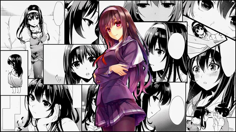 Anime Girl in School Uniform — Purple, Dramatic, Manga, School Uniform