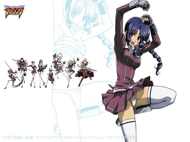 Anime Girl in School Uniform — Purple, Dynamic