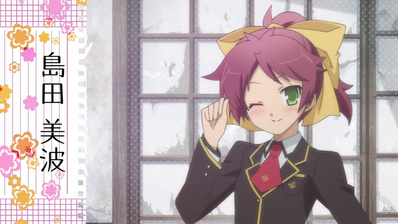 Anime Girl in School Uniform — Purple, Playful, School Uniform, Window