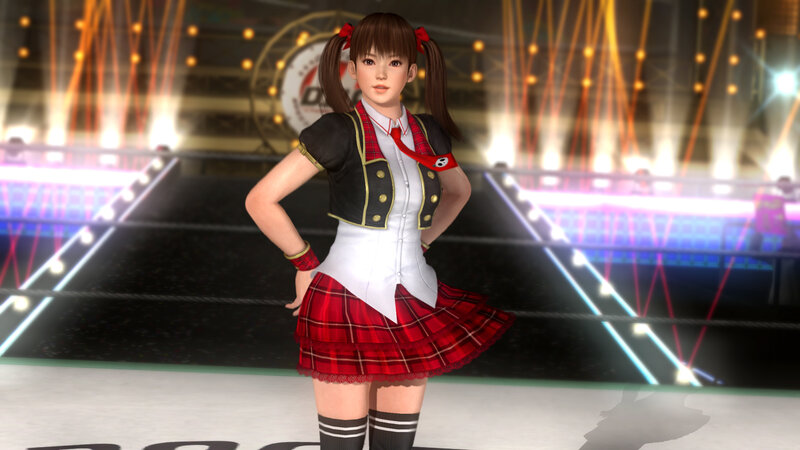 Anime Girl in School Uniform — Red, Confident