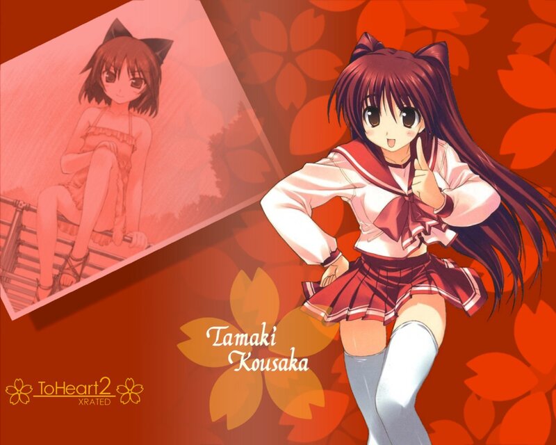 Anime Girl in School Uniform — Red, Playful, Autumn