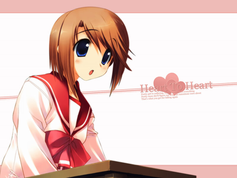 Anime Girl in School Uniform — White, Calm, School Uniform, Desk